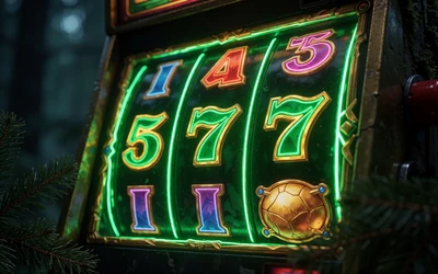 Gl&uuml;hende Slot-Automaten im dunklen Wald-Setting von WildRobin Casino